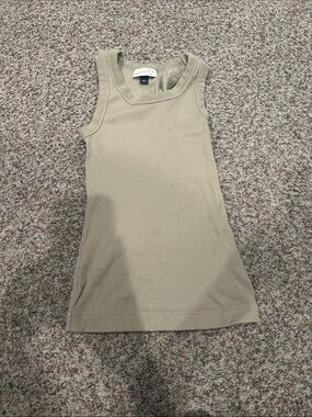 Madewell Ribbed Tank Top in Taupe